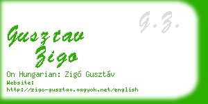 gusztav zigo business card