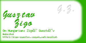 gusztav zigo business card